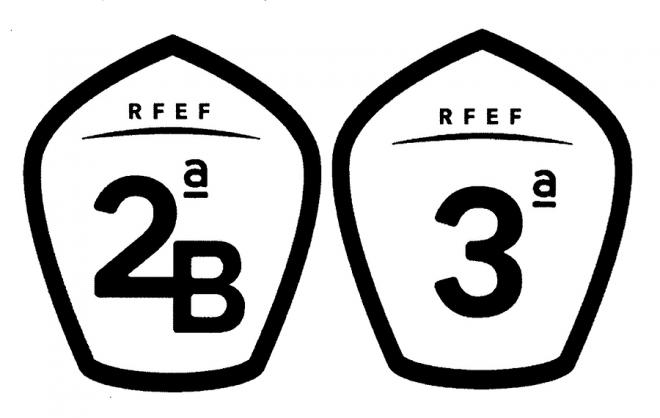 Los nuevos logotipos que estrenarán los equipos de Segunda B y Tercera (Foto: RFEF).