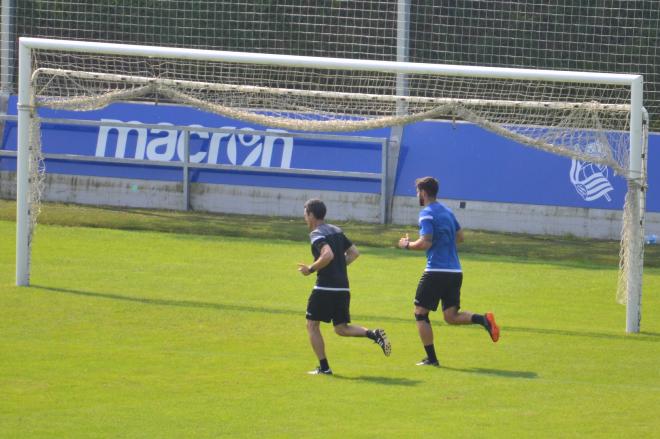 Navas realizando el entrenamiento en solitario. (Foto: Giovanni Batista)