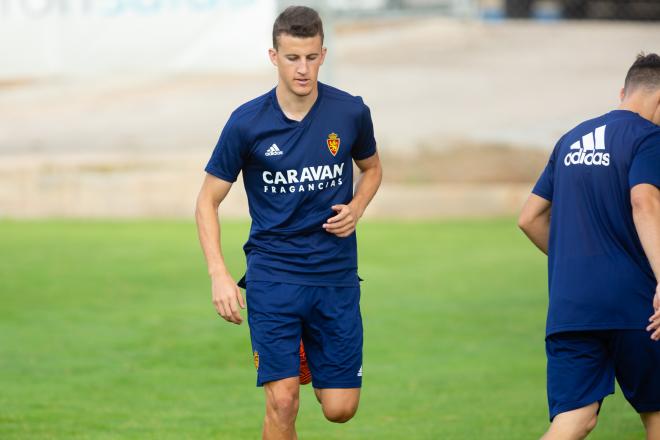 Carlos Nieto, en un entrenamiento de pretemporada (Foto: Daniel Marzo).