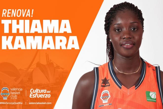 Thiama Kamara renueva dos años con el Valencia Basket pero se puede ir cedida.