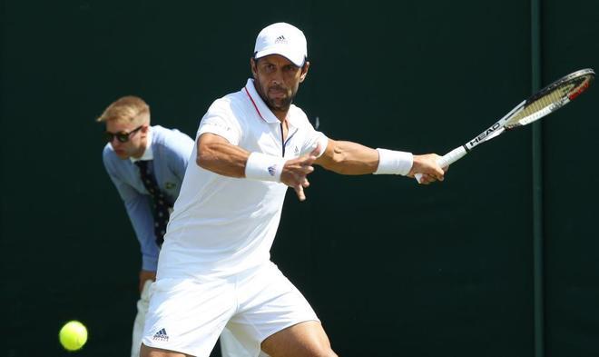Verdasco, en el duelo de primera ronda de Wimbledon (Foto: EFE).