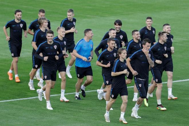 Entrenamiento croata del viernes (Foto: EFE).