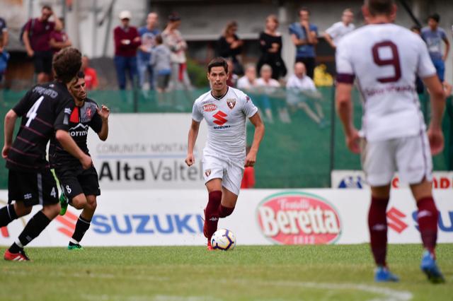 Lukic durante el partido entre el Torino y el Bormiese (fctorino.it)