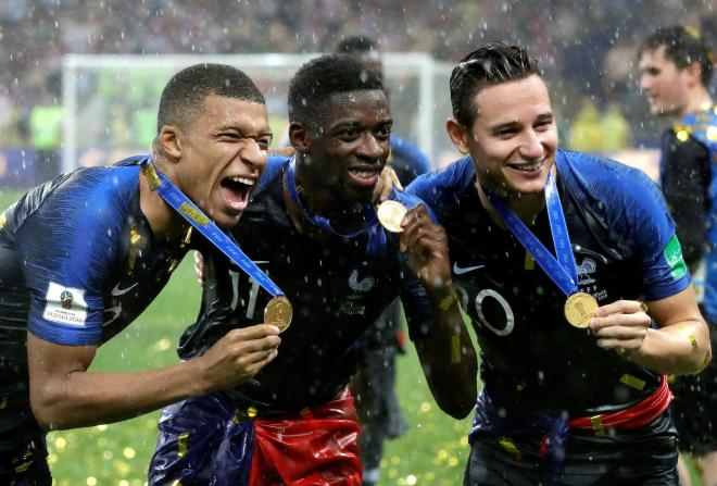 Celebración del Mundial de jugadores franceses. Foto: EFE