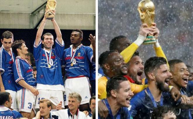 Francia, campeona del mundo en 1998 y 2018.