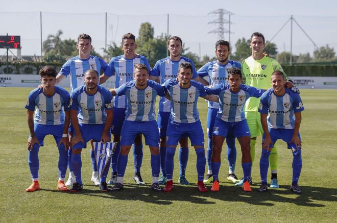 Formación inicial del Málaga ante el Nottingham Forest (Foto: Málaga CF).