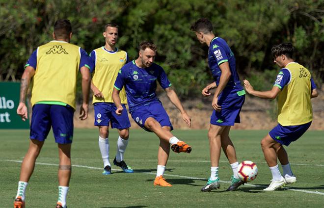 Loren, en un entrenamiento de esta pretemporada.