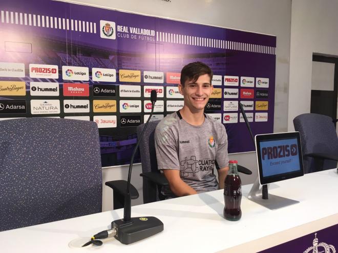 Toni Villa, en la sala de prensa de Zorrilla