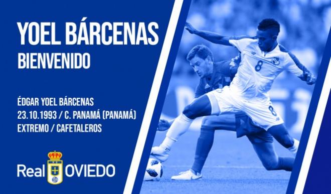 Yoel Bárcenas, nuevo jugador del Real Oviedo (Foto: RO).