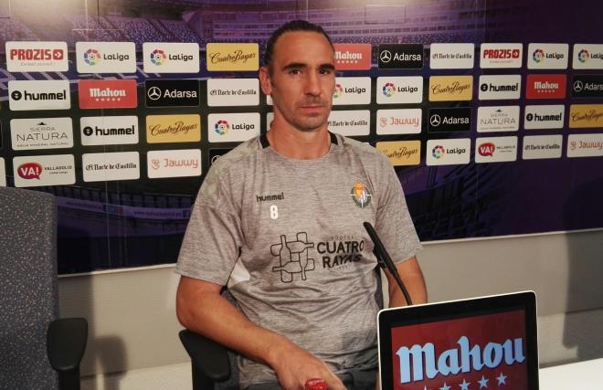 Borja Fernández, en la sala de prensa del Estadio José Zorrilla esta pretemporada.