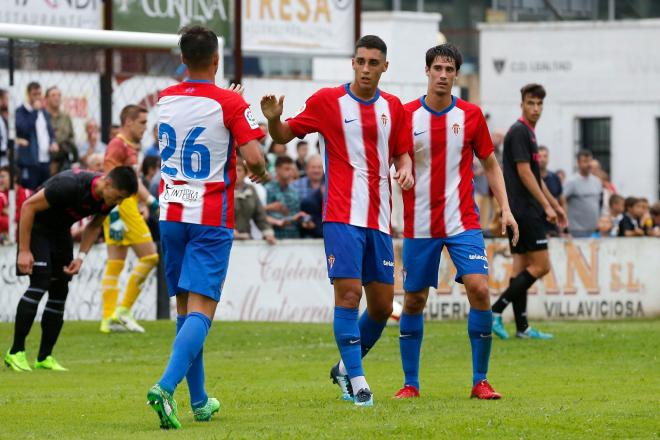 Pablo Fernández celebra su gol frente al Lealtad (Foto: Luis Manso).