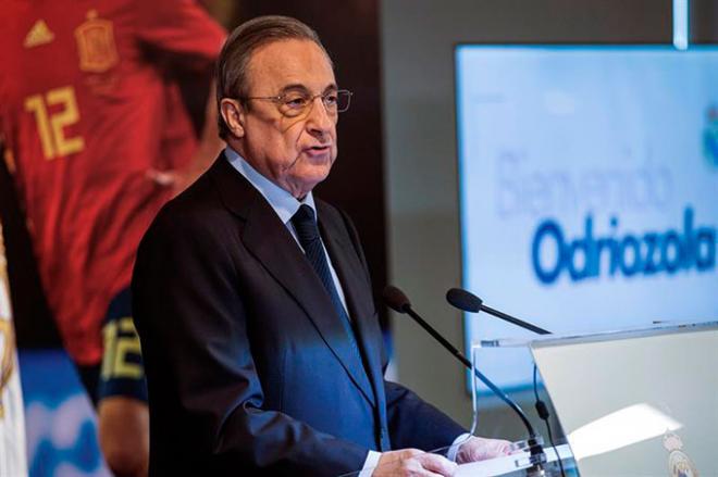 Discurso de Florentino Pérez en la presentación oficial de Odriozola con el Real Madrid.