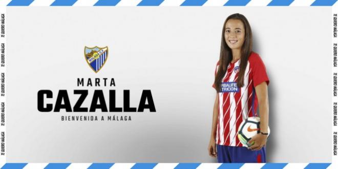 La creatividad del club para anunciar el fichaje de Marta Cazalla.