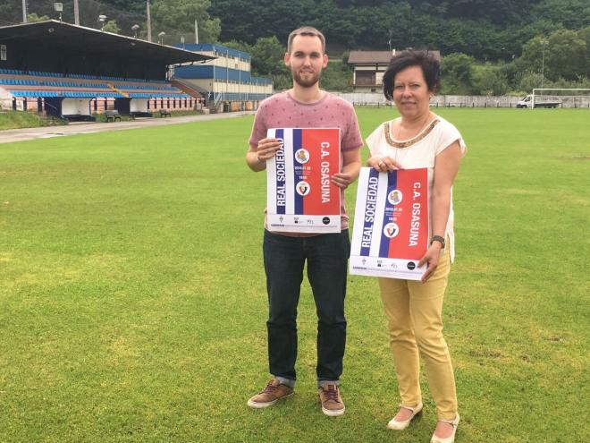 Cartel del amistoso entre la Real Sociedad y el Osasuna. (Foto: Bergara KE)