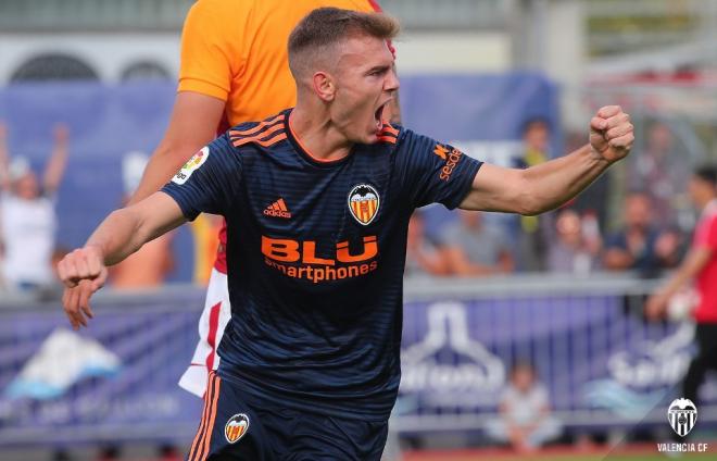 Toni Lato celebra su gol ante el Galatasaray. (Foto: Valencia CF)