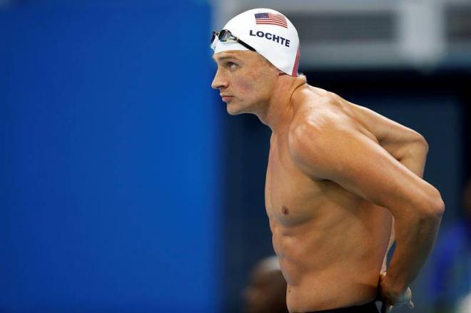 El nadador norteamericano Ryan Lochte, antes de una prueba de natación en los Juegos Olímpicos de Río 2016.