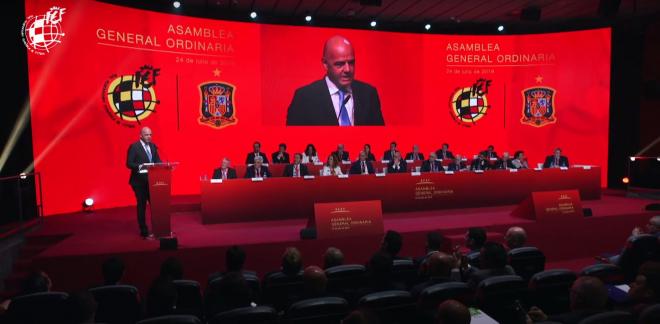 Infantino, en la Asamblea de la RFEF.