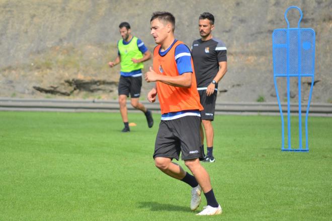 Andoni Gorosabel, en un entrenamiento.