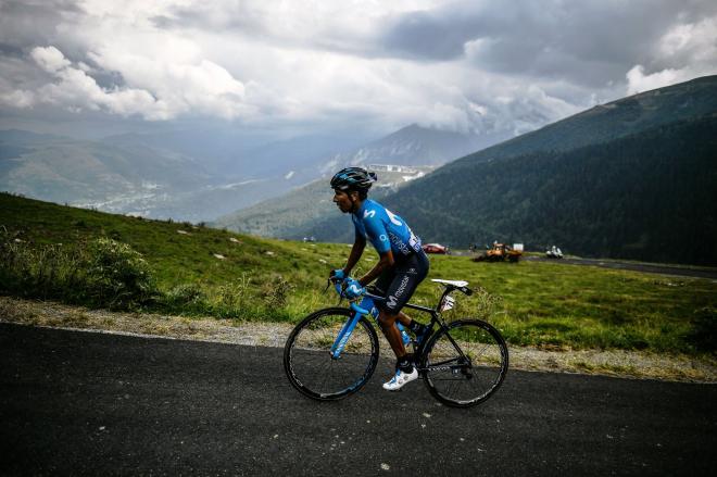 El ciclista colombiano Nairo Quintana, en la subida al Col du Portet, en el Tour de Francia.