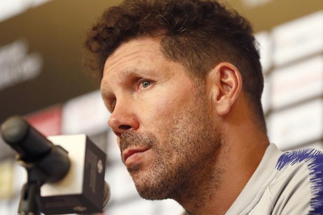 Simeone, en rueda de prensa.