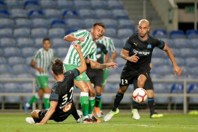 Camarasa, en el partido ante el Olympique de Marsella.