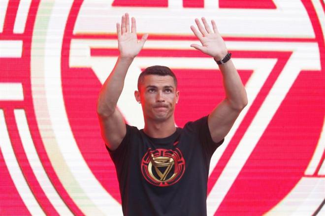 Cristiano Ronaldo, en un acto promocional en Pekín.