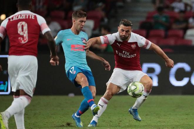 Luciano Vietto, en el duelo ante el Arsenal.