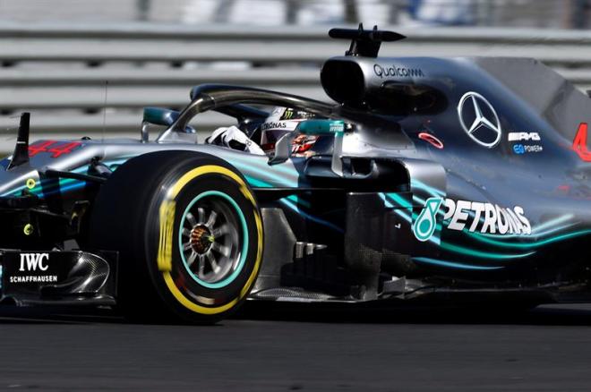 Lewis Hamilton, durante el Gran Premio de Hungría en Hungaroring.