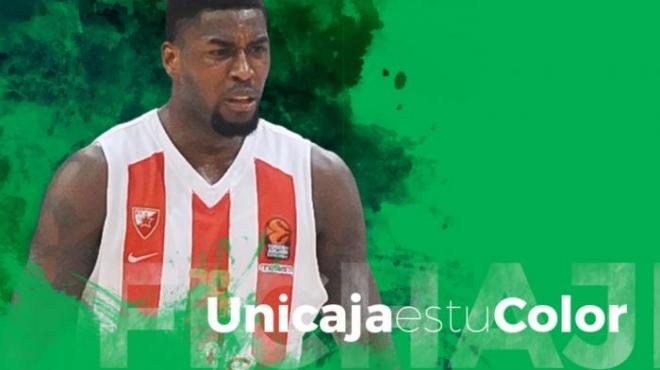 La creatividad del Unicaja para anunciar su fichaje.