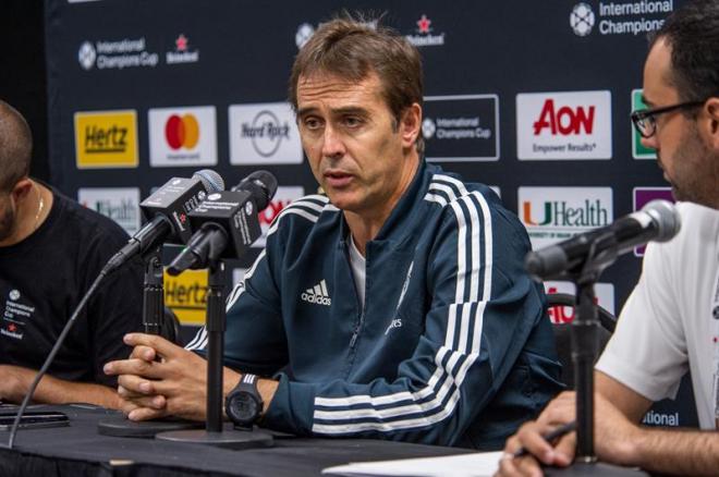 Lopetegui, en rueda de prensa.