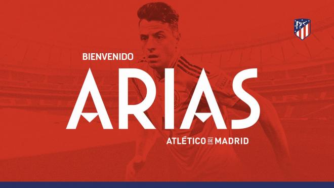 Anuncio del Atlético de Madrid de fichajes de Santiago Arias procedente del PSV (Foto: @Atleti).