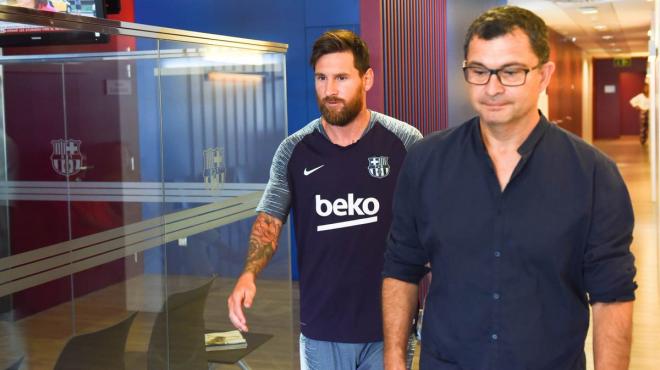 Messi, en su vuelta a los entrenamientos (Foto: FCB).