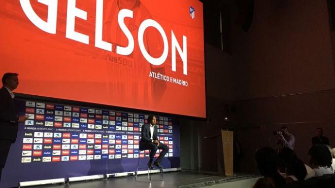 Presentación de Gelson Martins con el Atlético de Madrid.