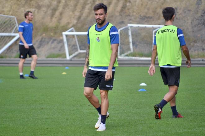 Héctor Hernández entrenando en Zubieta. (Foto: Giovanni Batista)