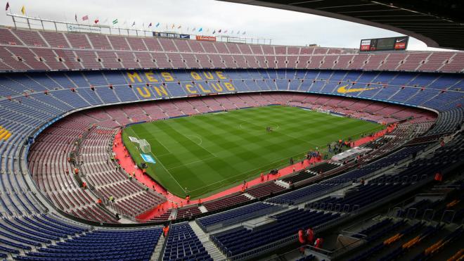 Panorámica del Camp Nou, estadio del FC Barcelona.
