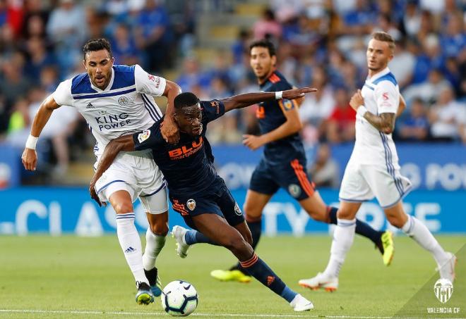 El Valencia empató ante el Leicester (1-1). (Foto: Valencia CF)