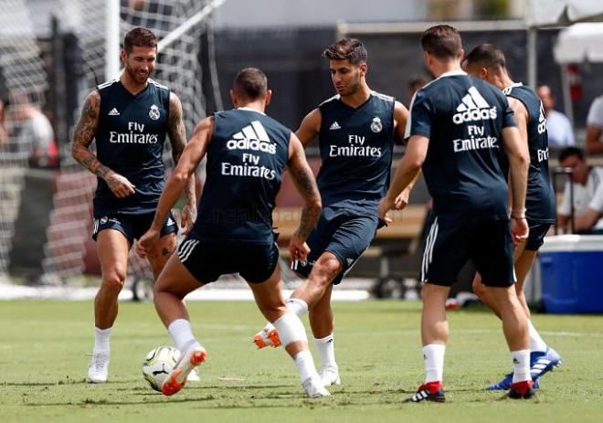 Sergio Ramos vuelve a los entrenamientos del Real Madrid.