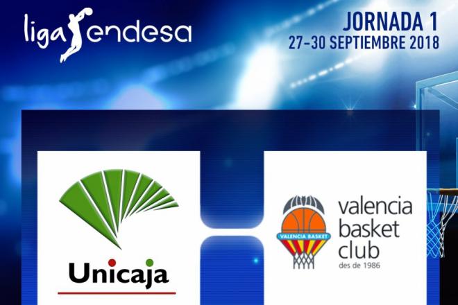 En la primera Jornada el Valencia Basket jugará en Málaga.