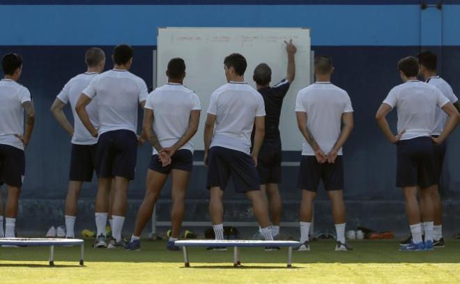 Los jugadores del Málaga durante un entreno (foto: www.malagacf.com).