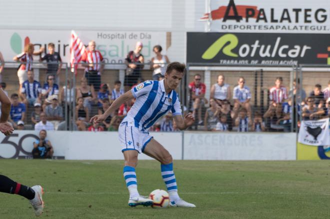 Diego Llorente en un partido de la pasada pretemporada (Foto: Giovanni Batista)