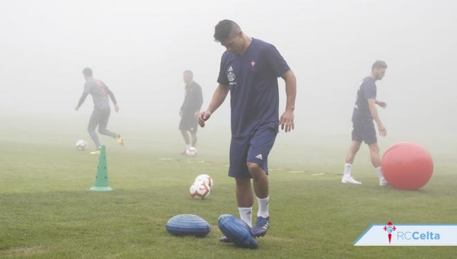 Facundo Rocanglia, en un entrenamiento con el Celta (Foto: RCCV).