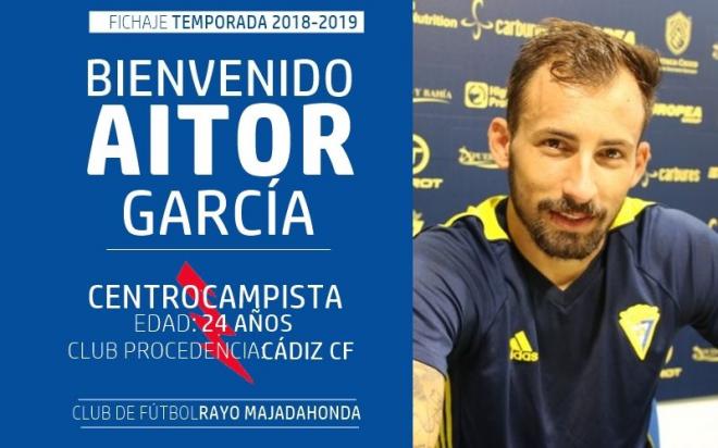 Aitor García jugará esta temporada en el Rayo Majadahonda.