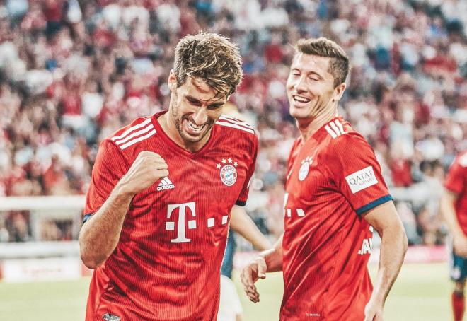 Javi Martínez un gol con el Bayern.