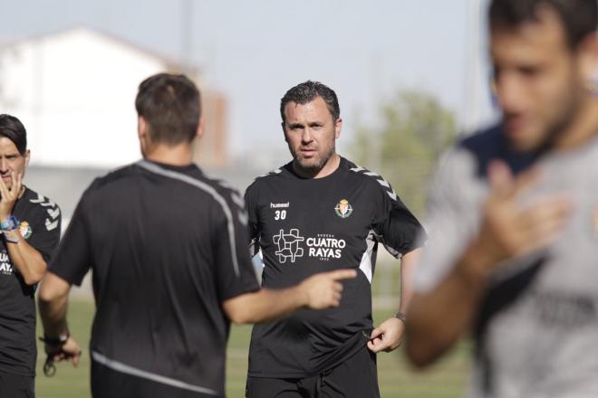 Sergio González, en un entrenamiento en el stage de Marbella (Foto: RealValladolid.es)