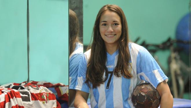 Rocío Campigli, con la camiseta de Argentina.