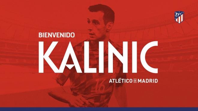 El Atlético de Madrid anuncia el fichaje de Kalinic (@Atleti).