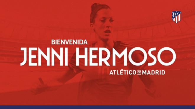 Jennifer Hermoso ha sido el fichaje estrella del Atlético de Madrid.