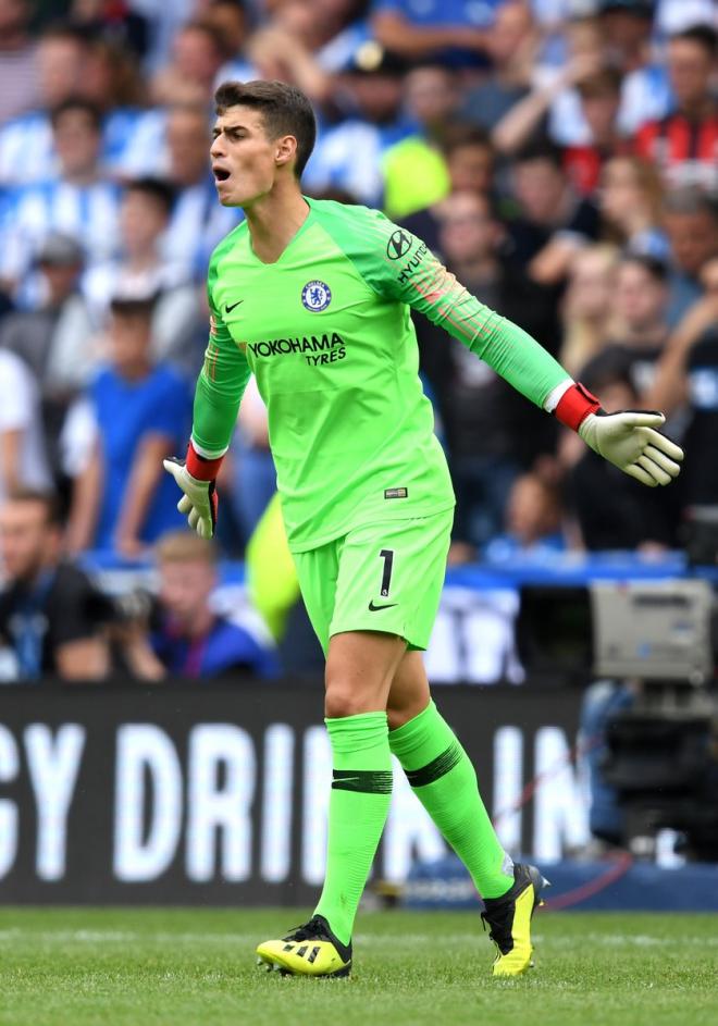 Kepa Arrizabalaga en su debut con el Chelsea ante el Huddersfield (Foto: Chelsea FC).