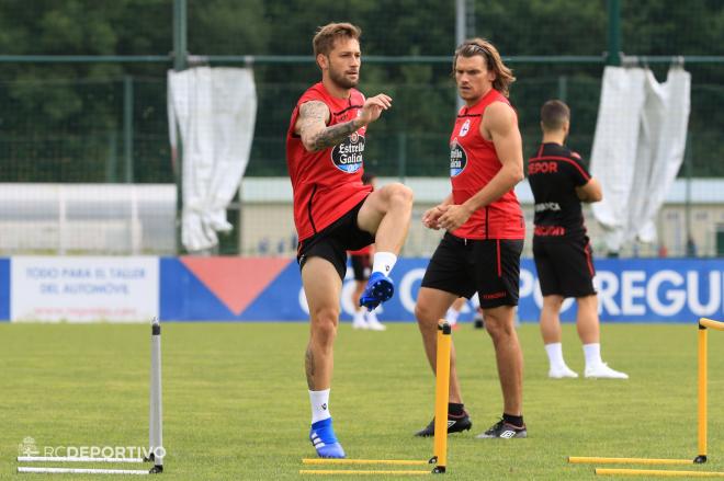 Fede Cartabia, en un entrenamiento de la pretemporada con el Deportivo (Foto: RCD).