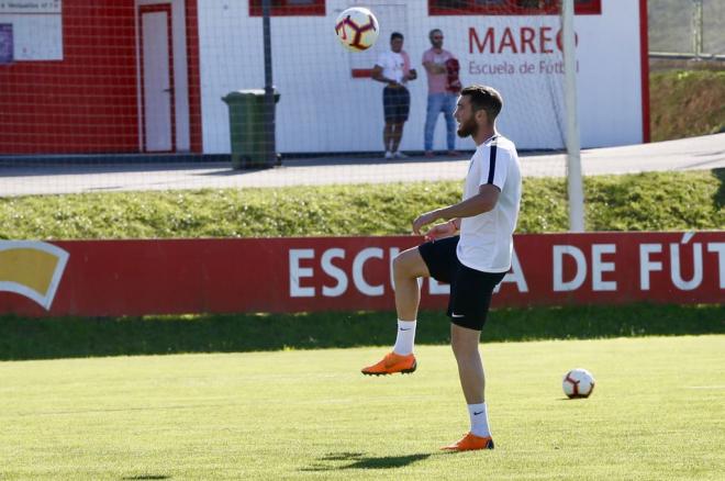 Peybernes durante un entrenamiento en Mareo (Foto: Luis Manso).